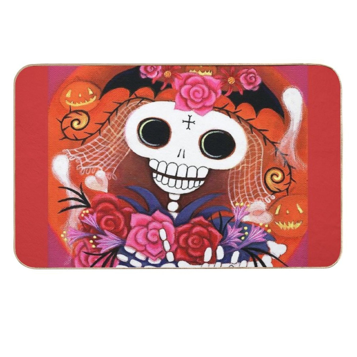 Halloween Skelly Bride  High-Traffic Bath Mat