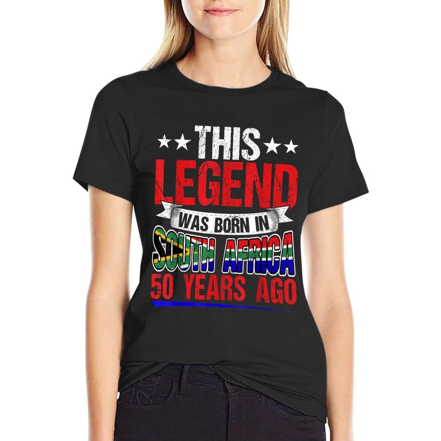 Legend Was Born In South Africa 50 Years Ago 50th Birthday  Slim-fit Cut T-Shirt