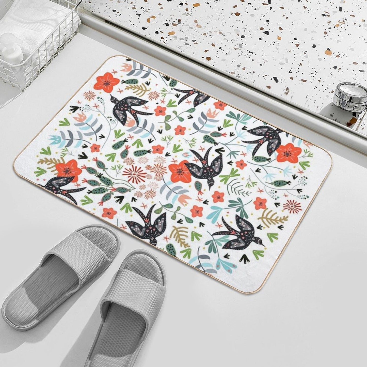 Around The Garden  Easy Maintenance Bath Mat