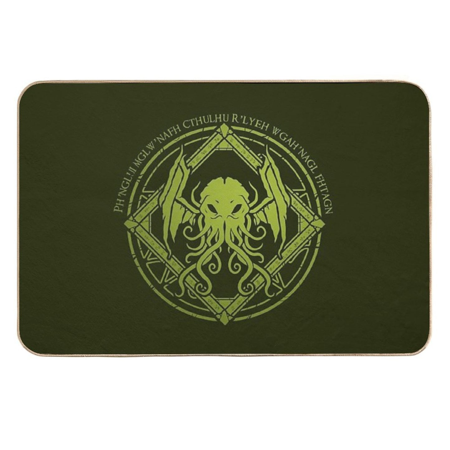 Cthulhu - Lovecraft - Chant Design  Non-Slip Bath Mat