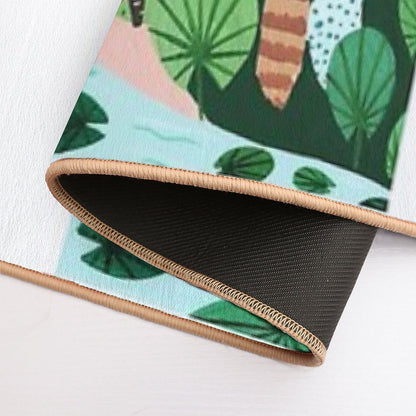 Malayan Tapir & Baby Print  Slip-Resistant Bath Mat