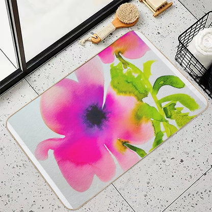 Solo Flower 2  Easy To Clean Bath Mat