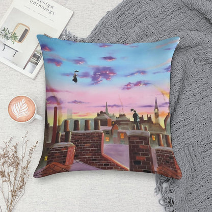 Mary Poppins And Bert Soft Decorative Cover Throw Pillow