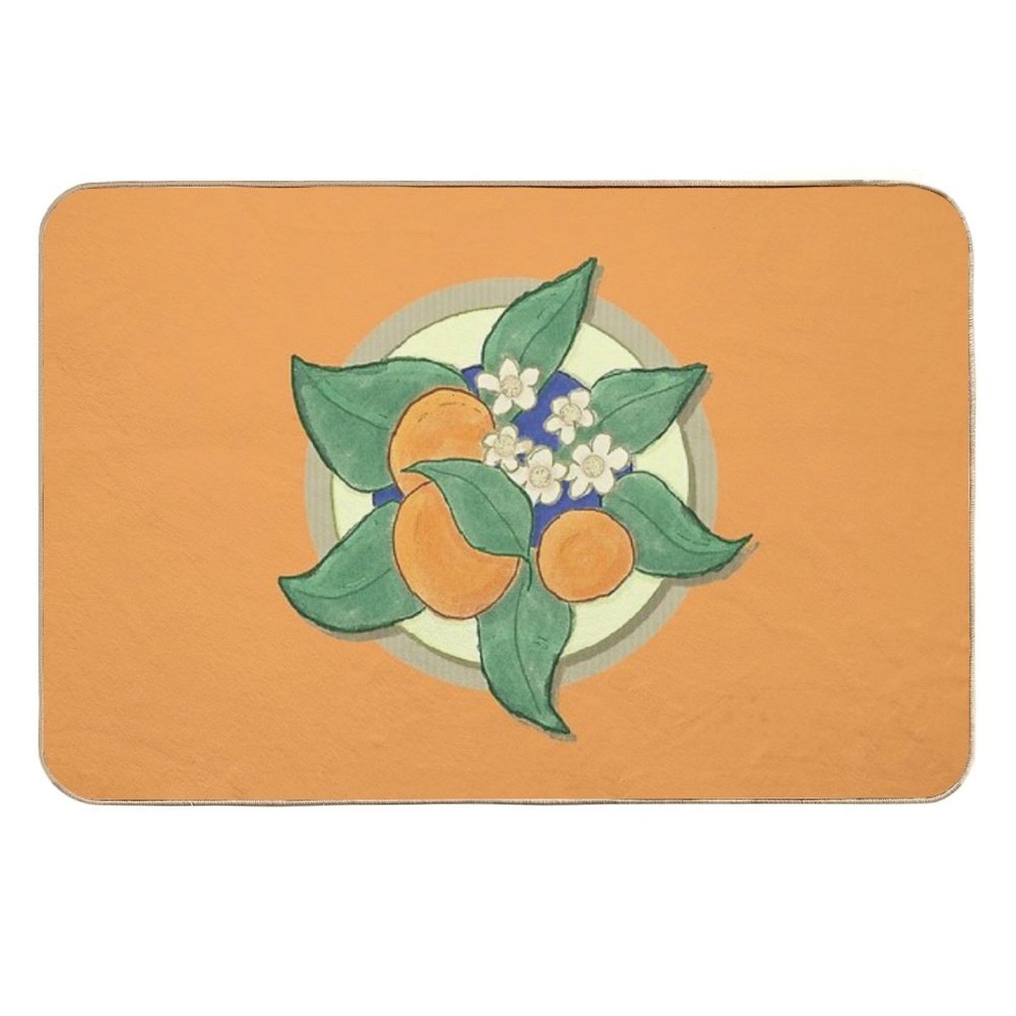 Orange Blossom Circle  Toxin-Free Bath Mat