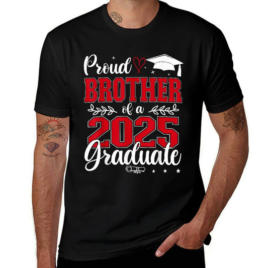 Proud Brother Of A Class Of 2025 Graduate Senior Graduation  Trendy Pattern T-Shirt