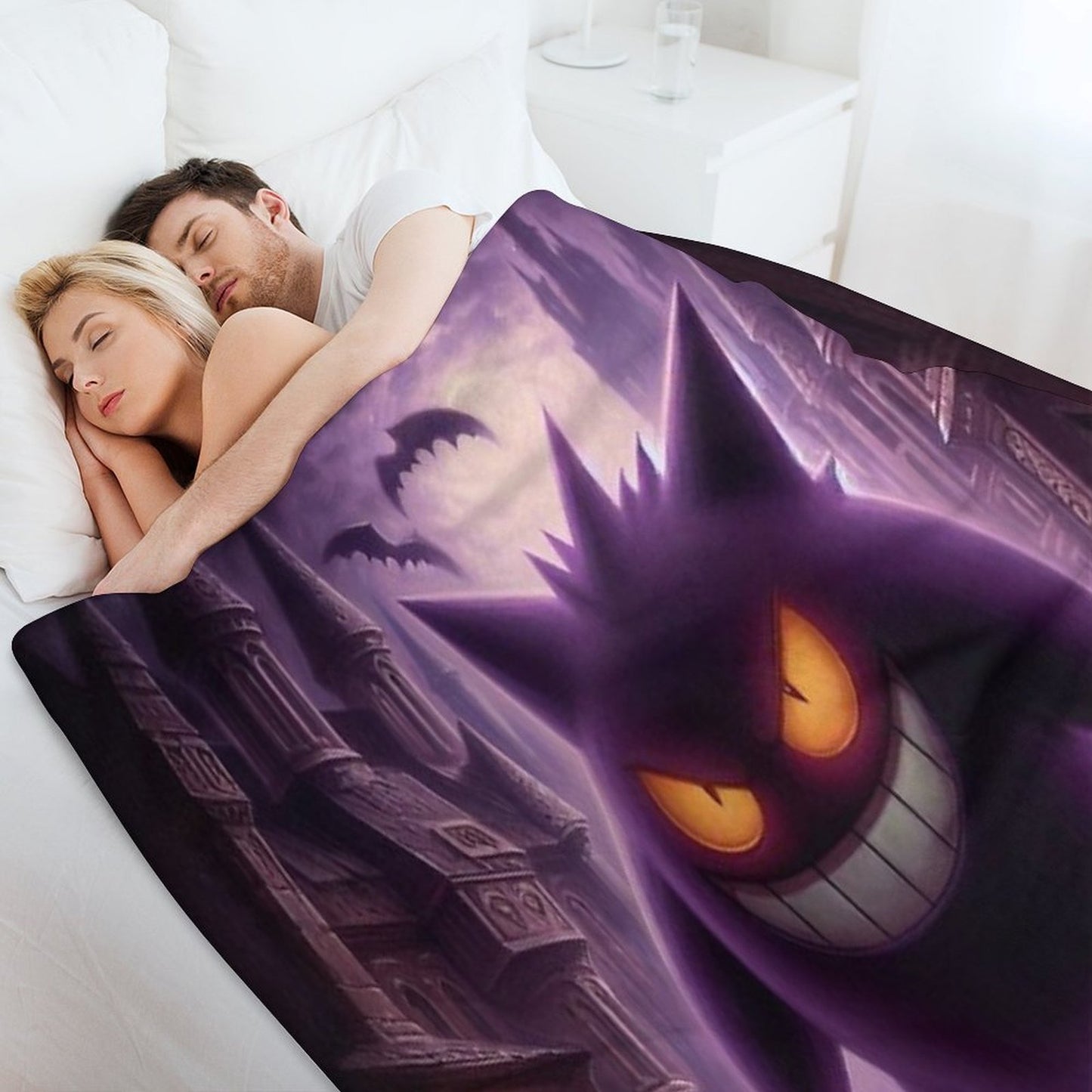 Purple Ghost Multi-functional Throw Blanket