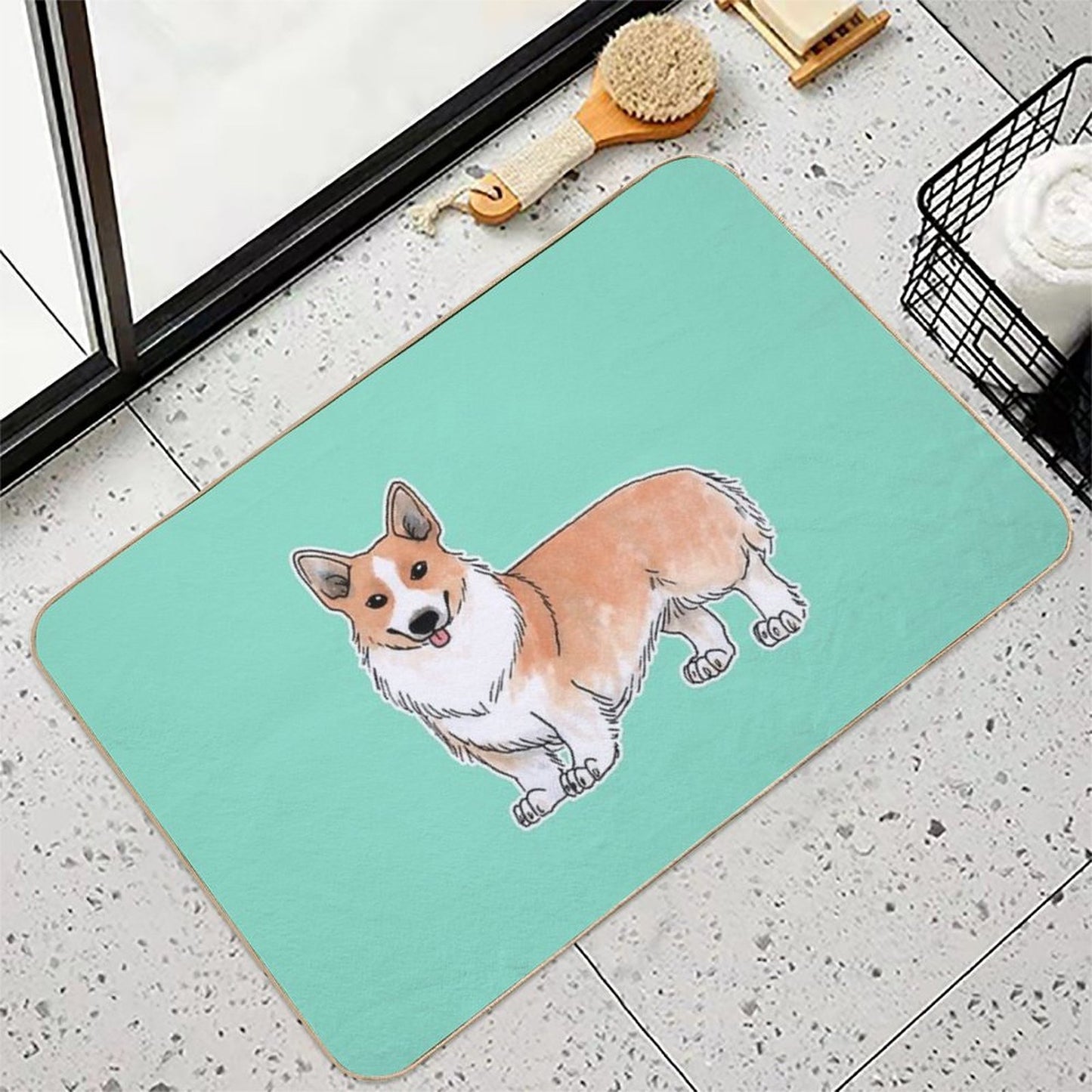 Pembroke Welsh Corgi Dog  Easy To Clean Bath Mat