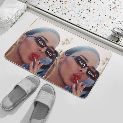 Vogue I Dont Care Lollipop Aesthetic  Repositionable Bath Mat