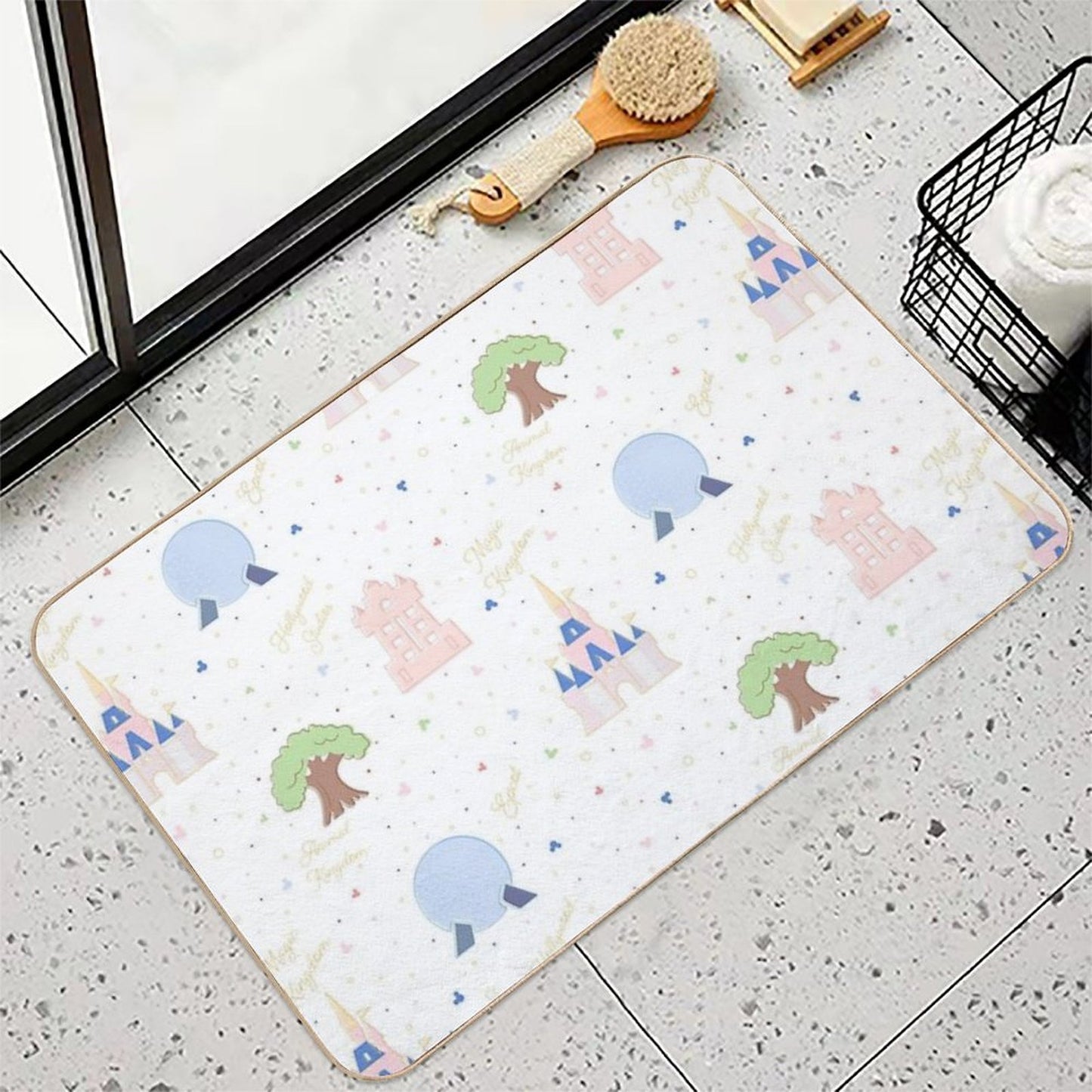 Four Magic Kingdoms Pattern  Versatile Bath Mat