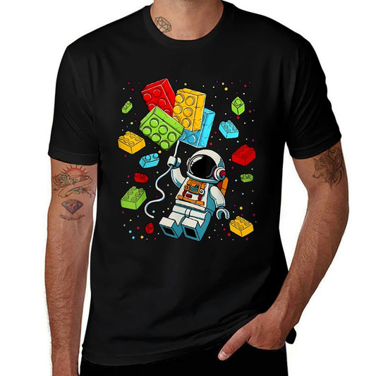 Space Astronaut Master Builder Building Blocks Boys Kids  Moisture-wicking T-Shirt