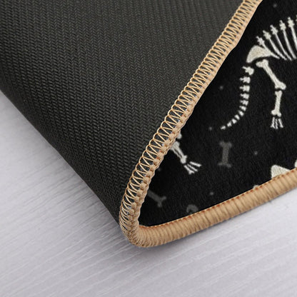 Dinosaur Fossils in Black  High-Traffic Bath Mat