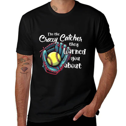 Softball Catcher Girls Funny Game Day Sports Softball Glove  Durable T-Shirt