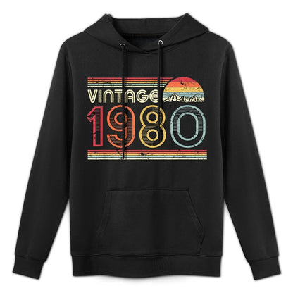 40th Birthday Gift. Classic, Vintage 1980 Unisex Design Hoodie