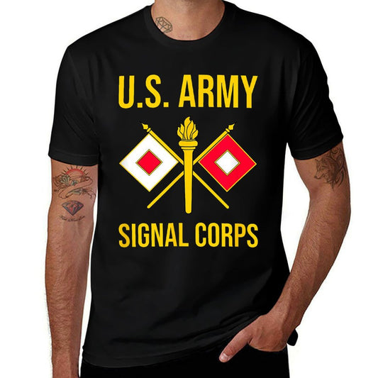 ARMY SIGNAL CORPS BRANCH USASC US  Oversized Silhouette T-Shirt