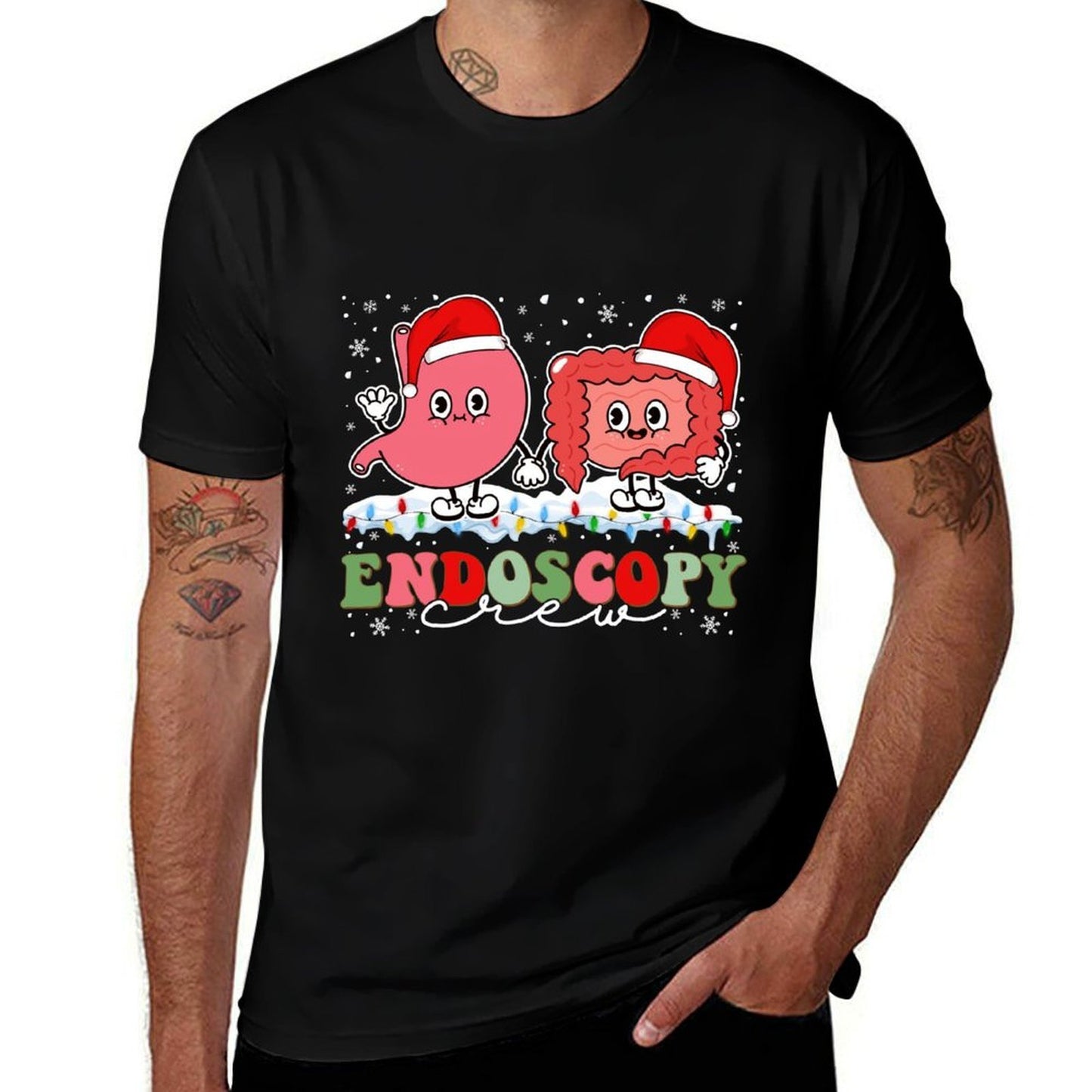 Endoscopy Christmas Crew Gastroenterology Endoscopy Nurse  Easy-care T-Shirt