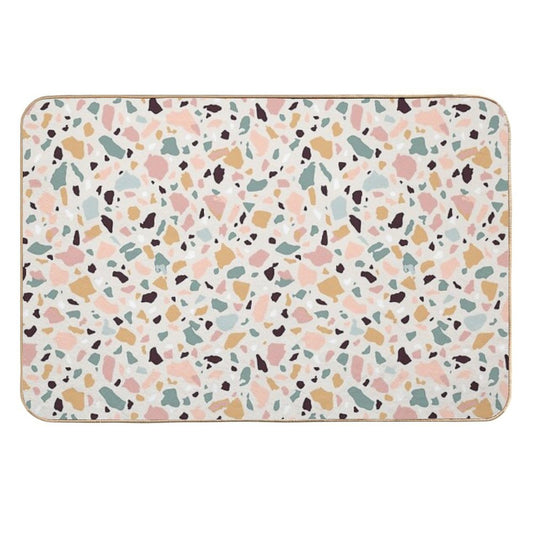 Pink Pastel Terrazzo  Repositionable Bath Mat