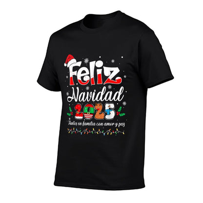Feliz Navidad 2025 Matching Family Spanish Christmas Mexican  Moisture-wicking T-Shirt
