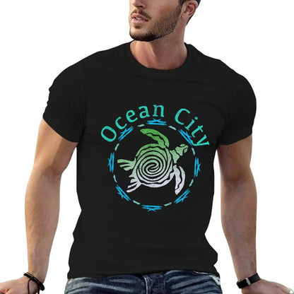 Ocean City Apparel  Vintage Tribal Turtle Gift  Cotton T-Shirt
