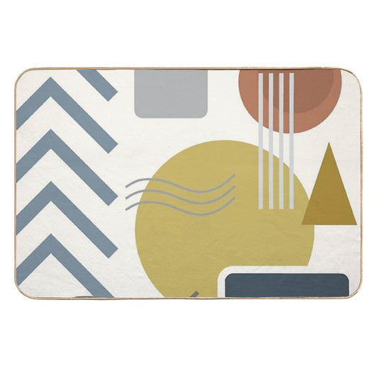 Mid Century Modern Geometric 3 #redbubble #stickers #posters #artprint  Dirt-Trapping Bath Mat