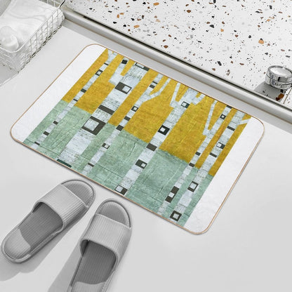 Early Winter Birches  Anti-Trip Bath Mat