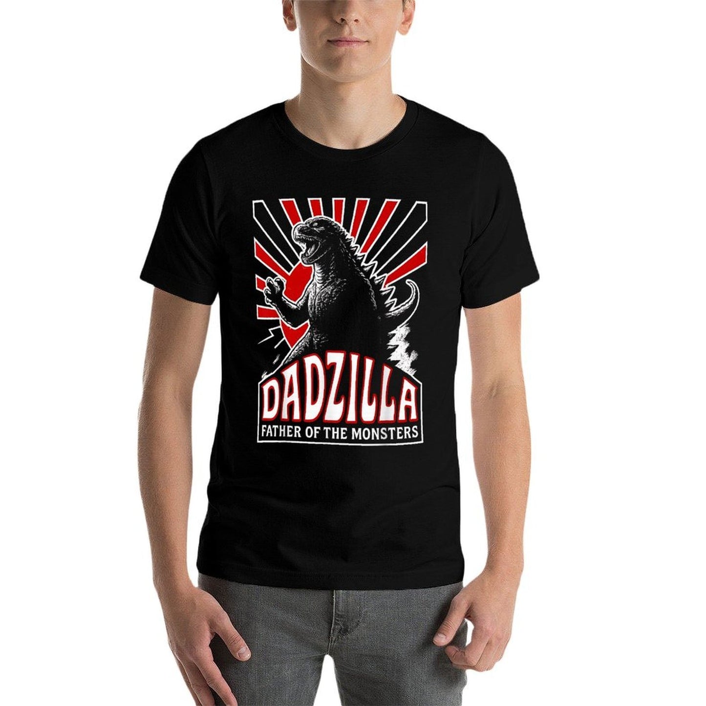 Vintage Dadzilla Father Of The Monsters Mens Fathers Day  Easy-care T-Shirt