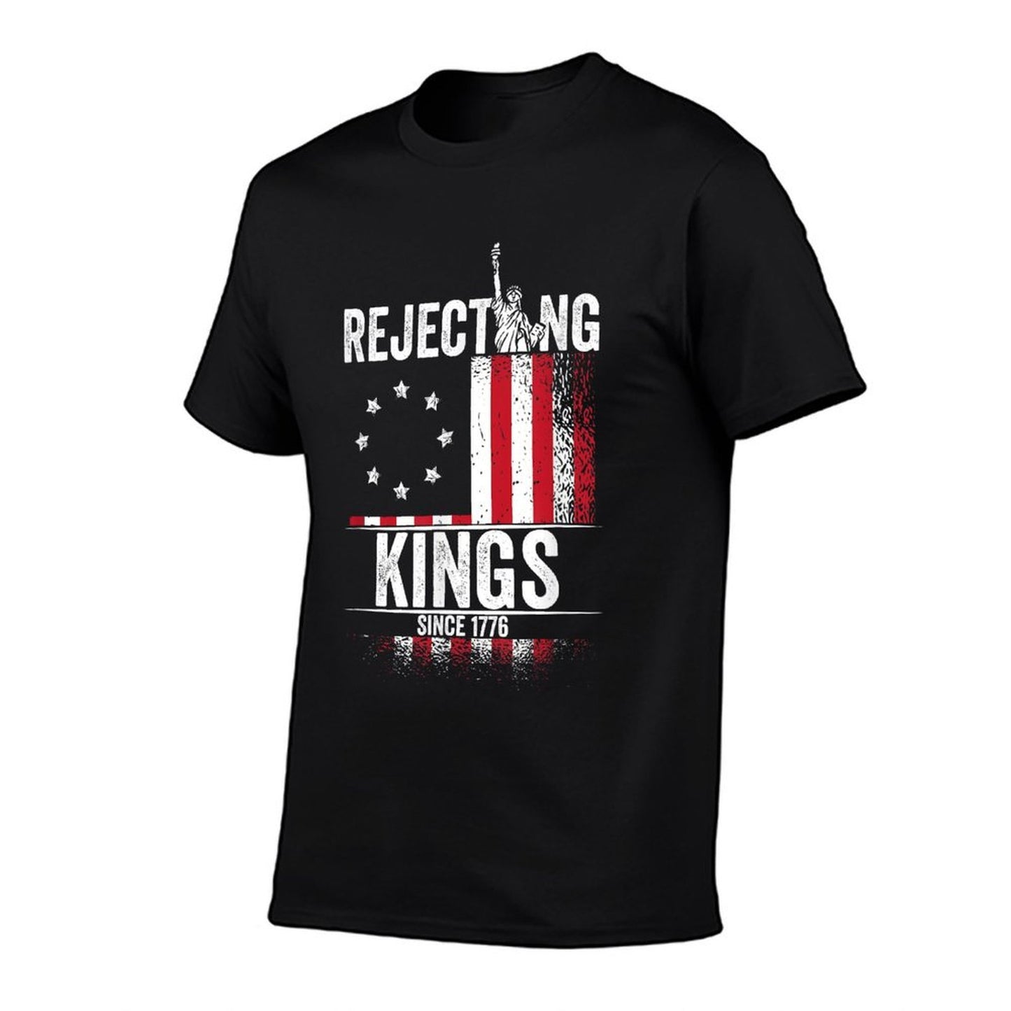 Rejecting Kings 1776 Patriotic USA Vintage 4th of July  Slim-fit Cut T-Shirt