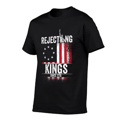 Rejecting Kings 1776 Patriotic USA Vintage 4th of July  Slim-fit Cut T-Shirt
