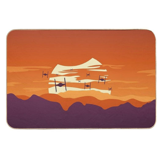 Purple Tie Fighter  Non-Slip Bath Mat