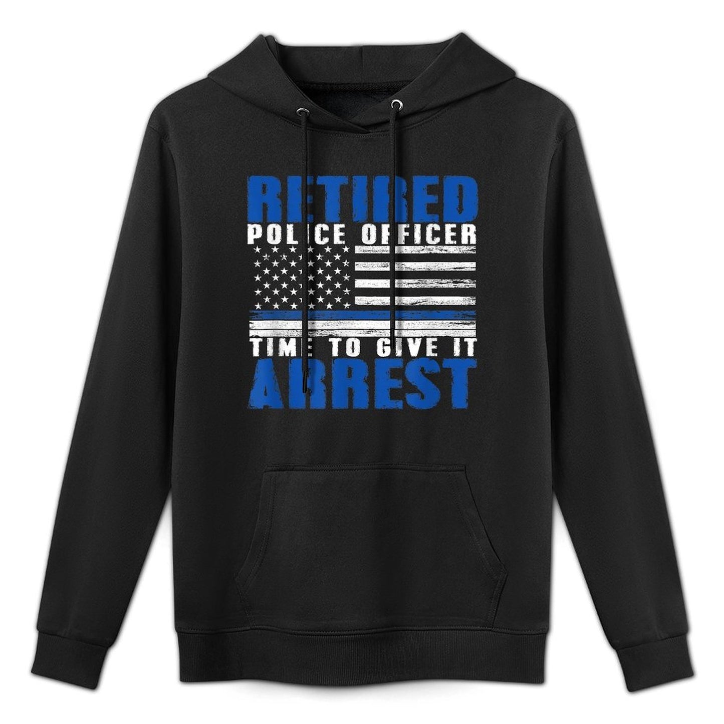 Retired Police Officer Pun - Funny Retirement Gift Shrink-Resistant Hoodie