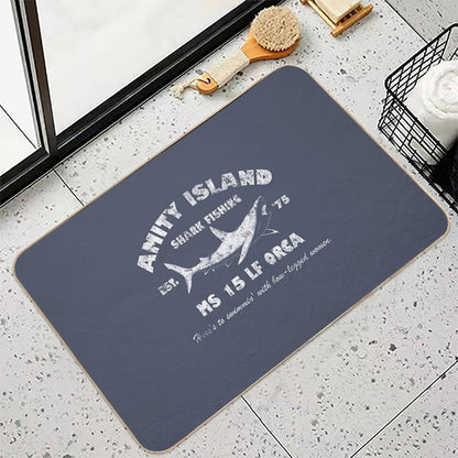 Amity Island Shark Fishing Est - 1975  Pet-Safe Bath Mat