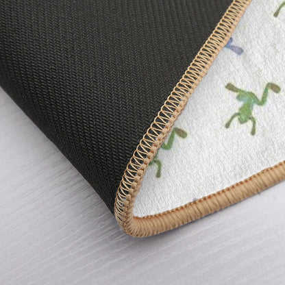 Traditional Frog Vintage Pattern  Easy Maintenance Bath Mat