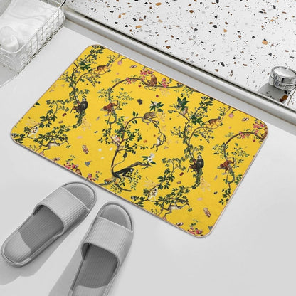 Monkey World Yellow  Eco-Friendly Bath Mat