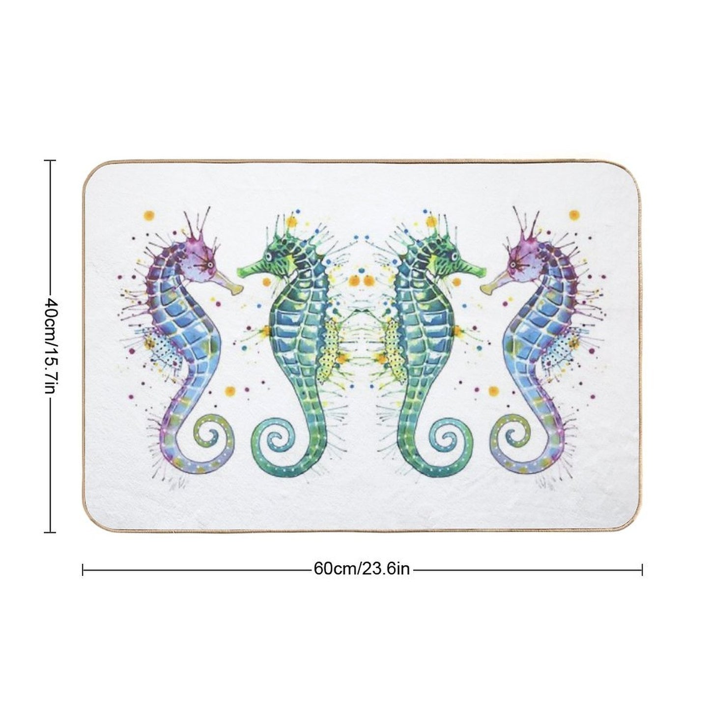 Guardians of The Sea - Seahorse  Absorbent Bath Mat