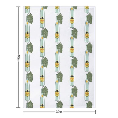 Monstera Topo Chico Shrink-resistant Throw Blanket