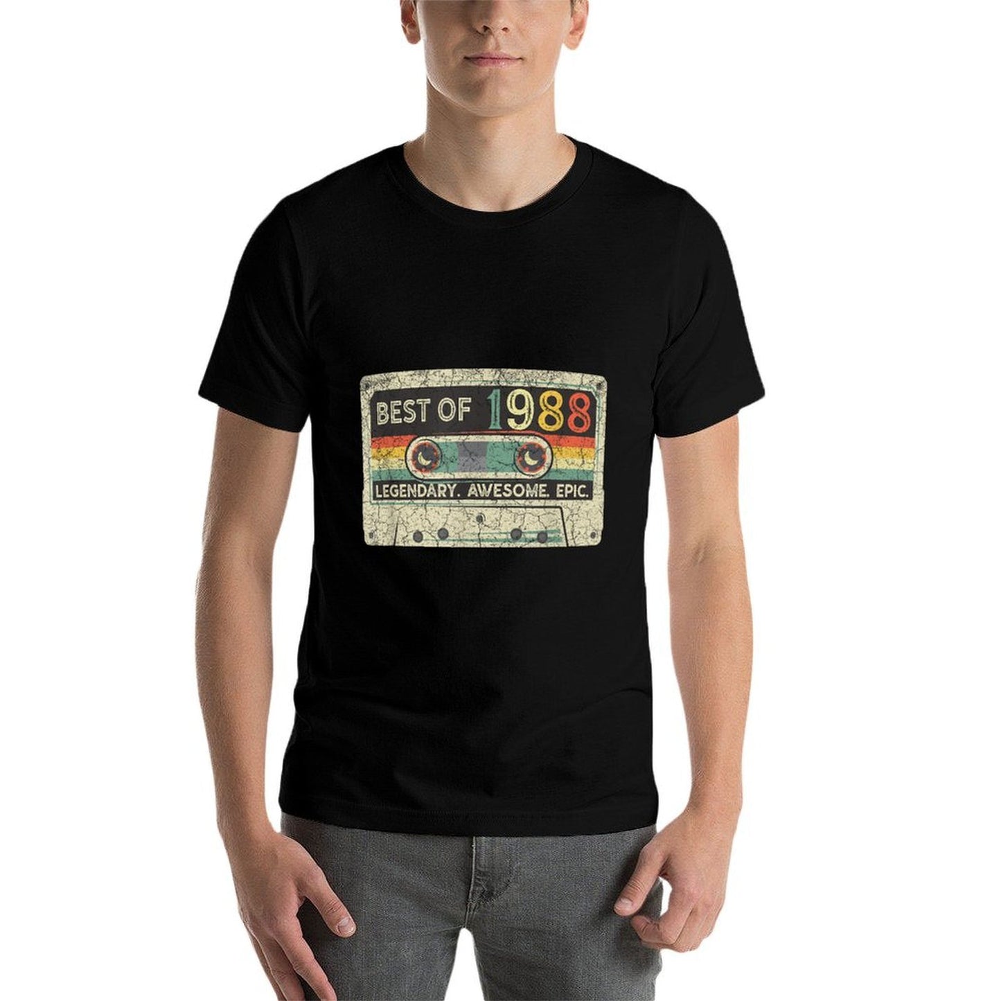 Vintage 1988 Limited Edition Cassette Tape 34th Birthday  Moisture-wicking T-Shirt
