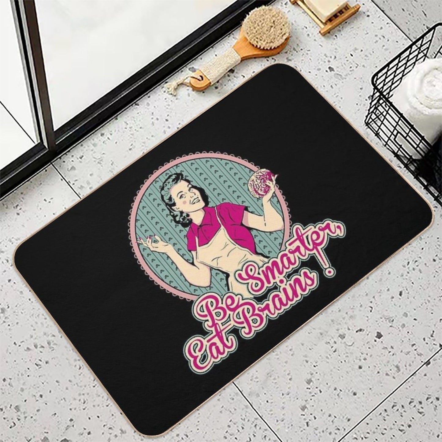 Eat Brains  Rapid-Drying Bath Mat