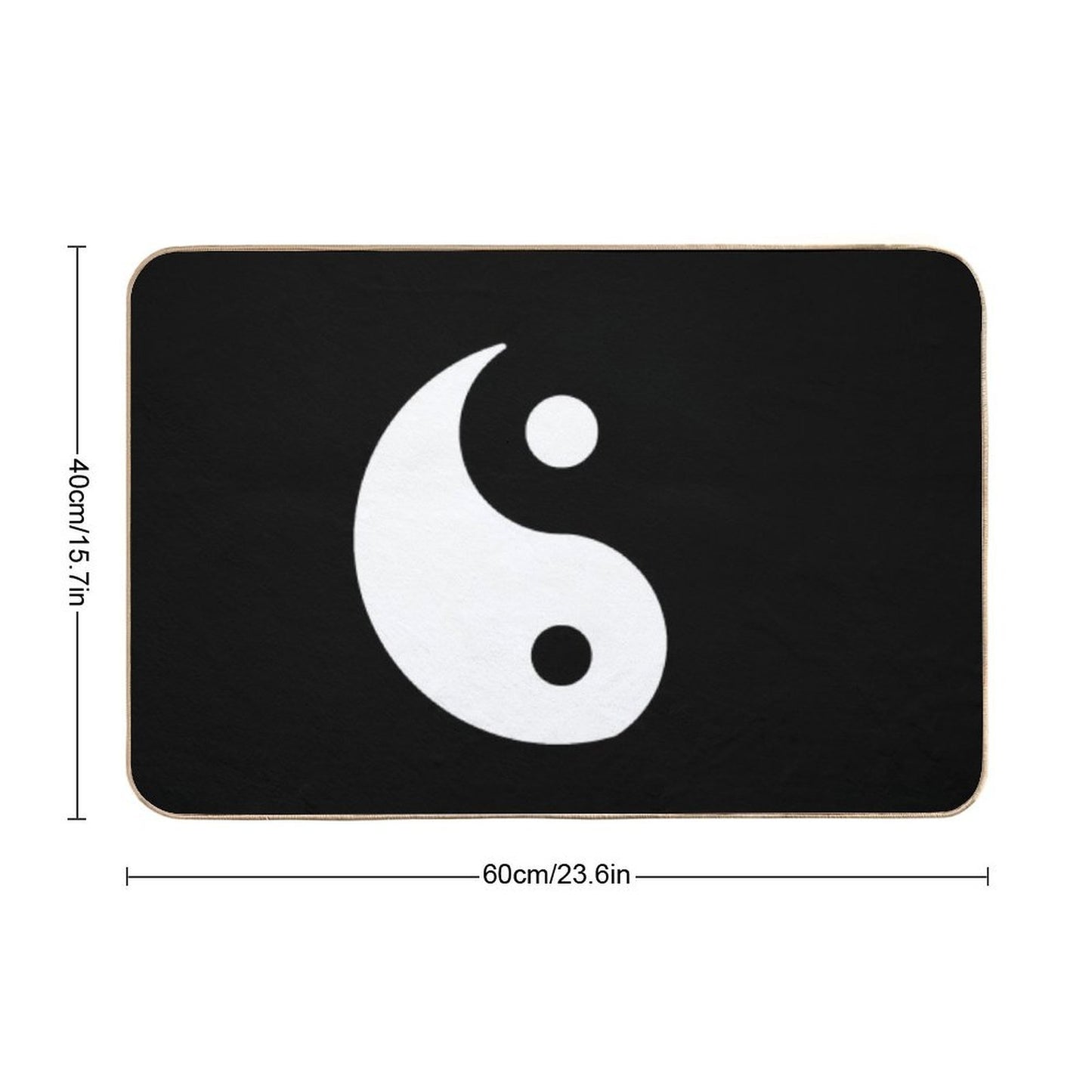 Yin Yang  Easy To Clean Bath Mat