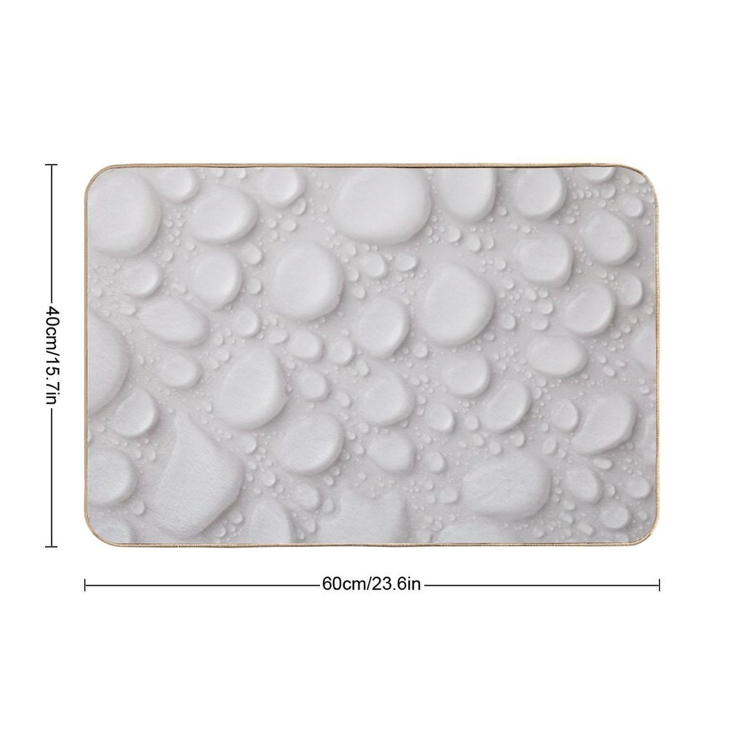 White Drop Relaxing  Repositionable Bath Mat