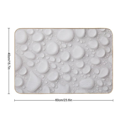 White Drop Relaxing  Repositionable Bath Mat