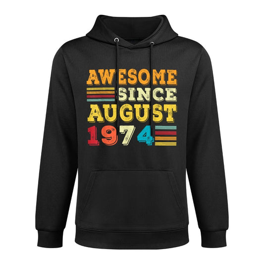 50 Years Old Awesome Since August 1974 50th Birthday Gifts Casual Wear Hoodie