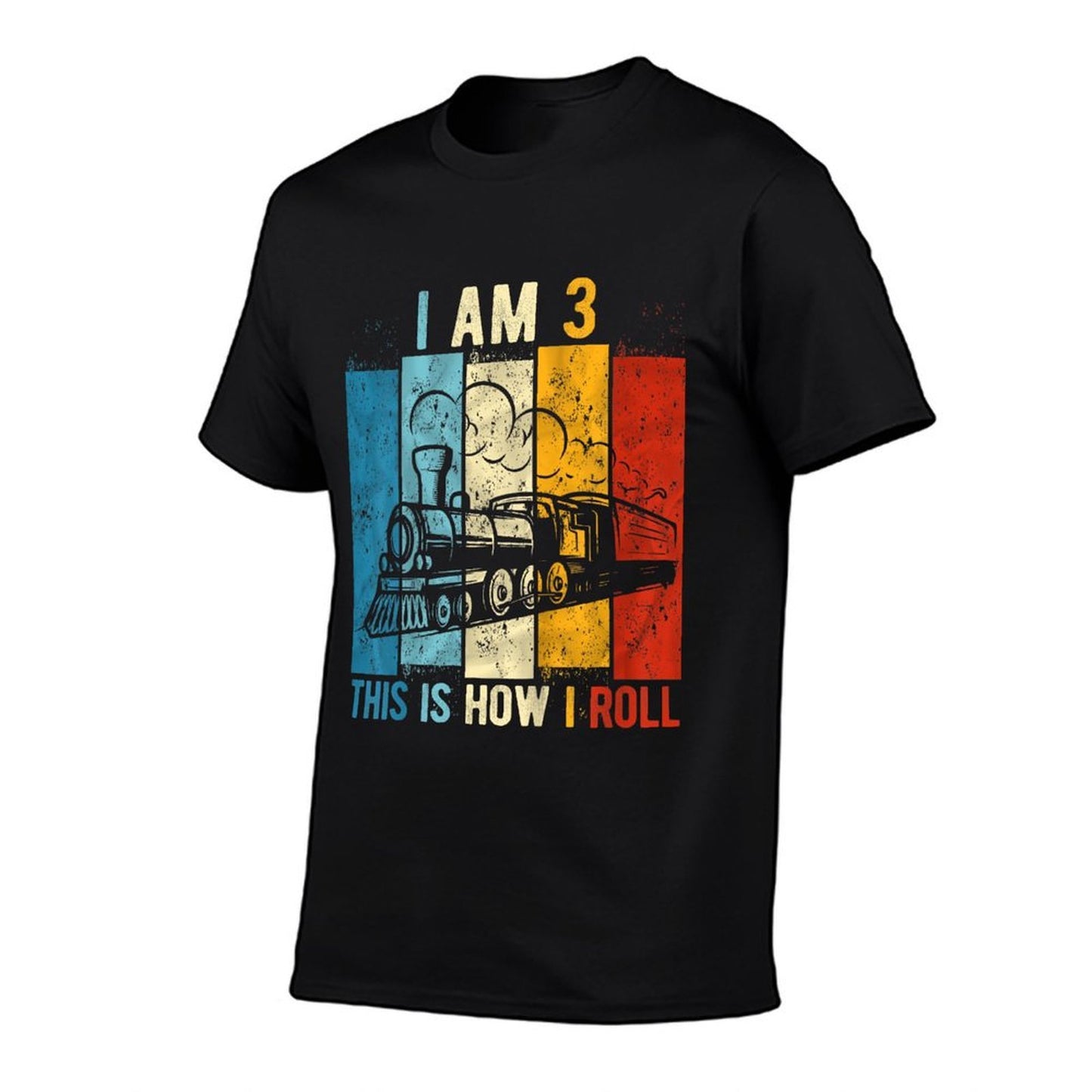 Kids 3rd Birthday Boy Train 3 Year Old Birthday  Easy-care T-Shirt