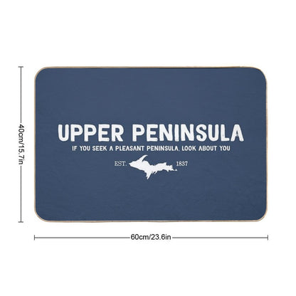 Upper Peninsula, Northern Michigan's Pleasant Peninsula U.P.  Repositionable Bath Mat