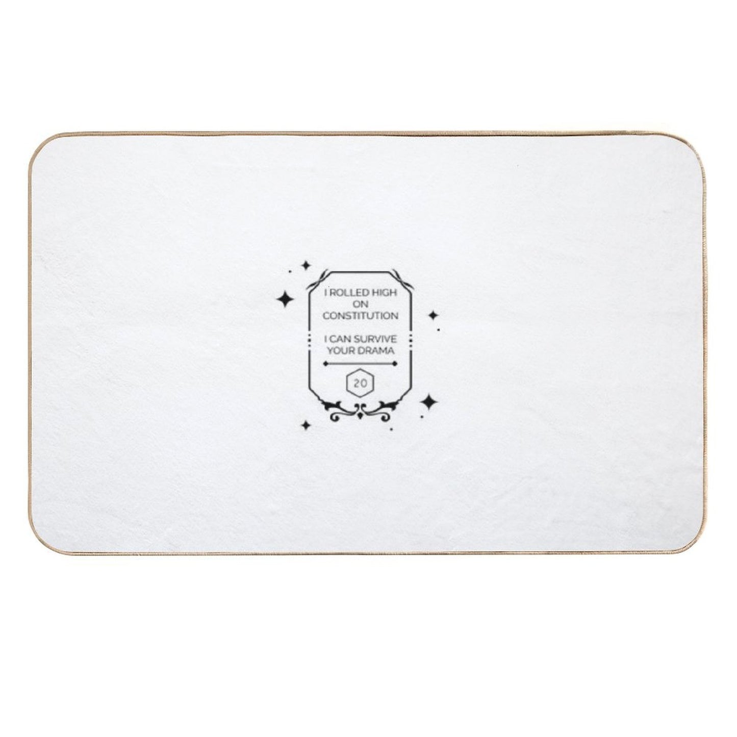 Dnd Constitution Roll  Easy To Clean Bath Mat