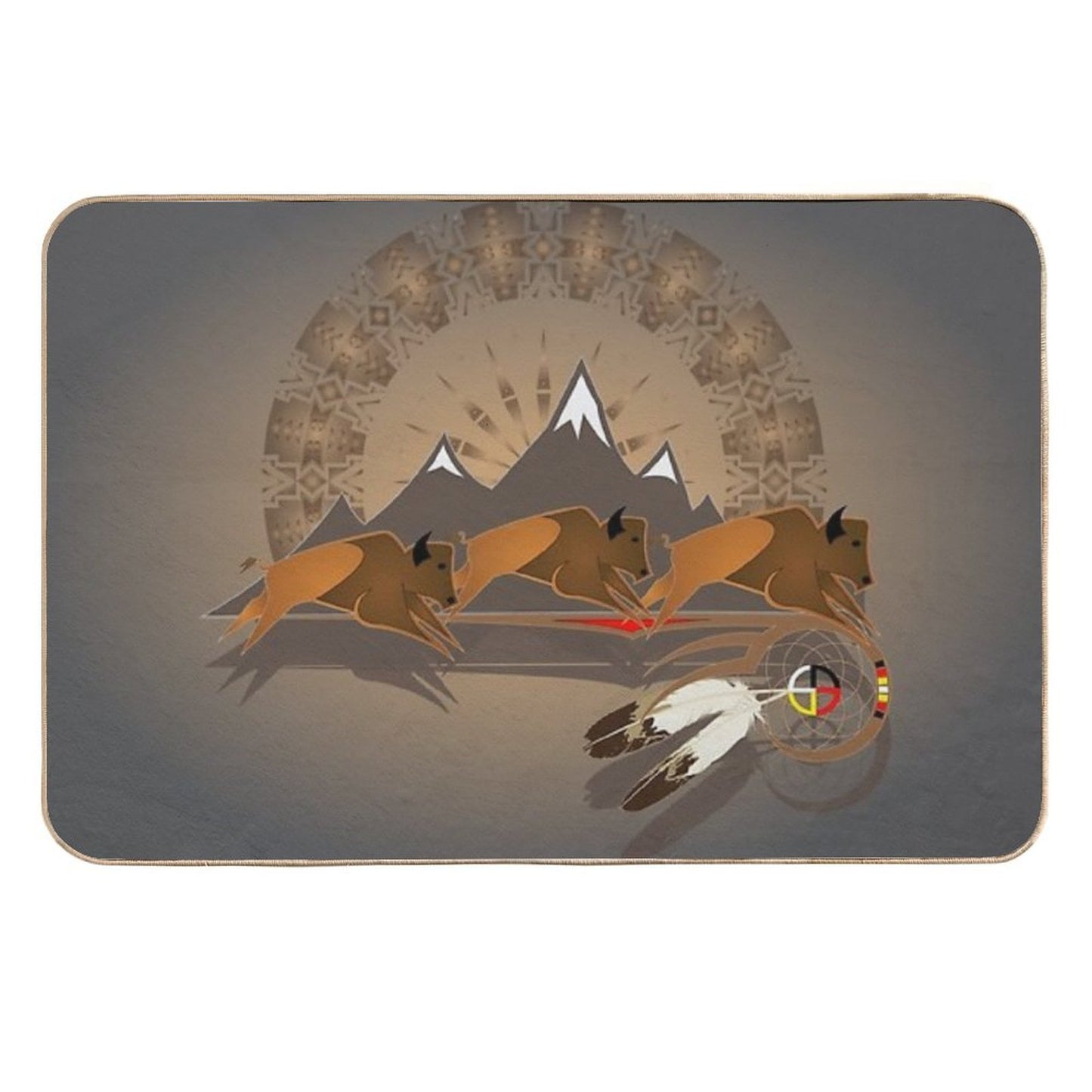 Buffalo People  Dirt-Trapping Bath Mat