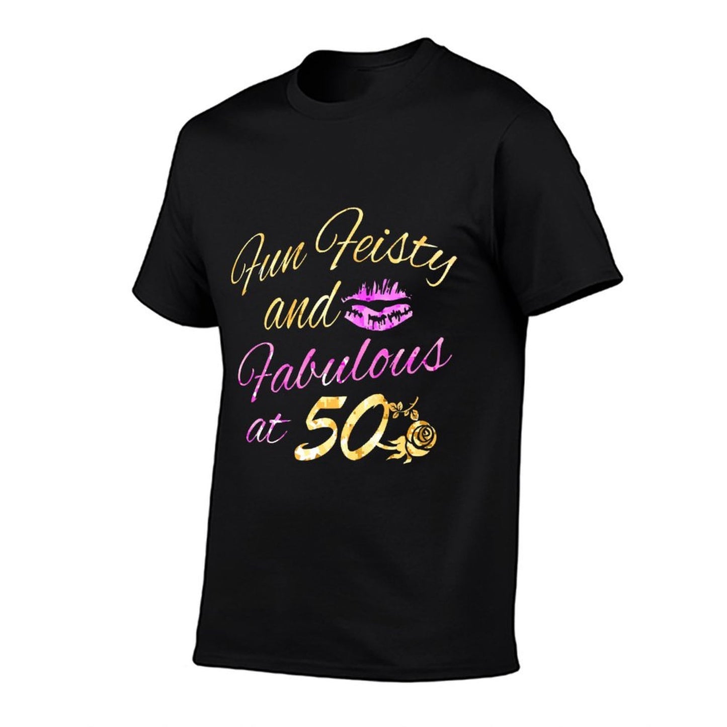 Womens 50th Birthday - Fabulous At 50  Oversized Silhouette T-Shirt