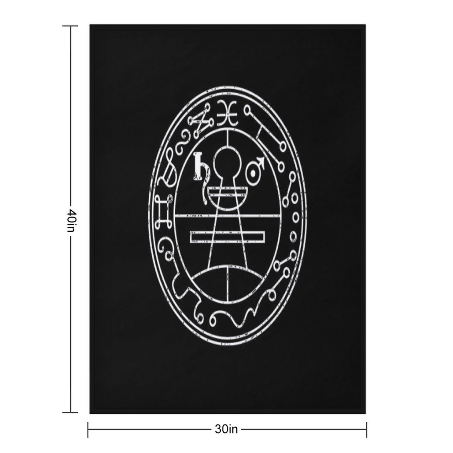 Secret Seal of Solomon Protective Magic Sustainable Throw Blanket