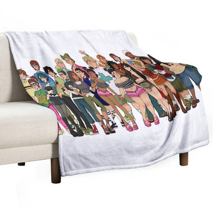 Total Drama Island Characters Comfort Throw Blanket