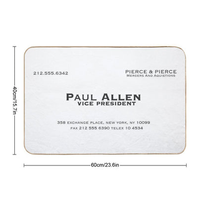 Paul Allen Business Card Durable Bath Mat
