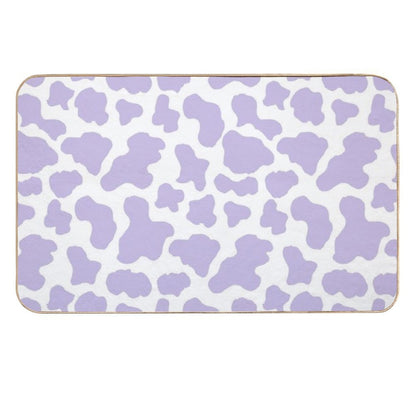Pastel Purple Cow Print Aesthetic  Pattern  Easy To Clean Bath Mat