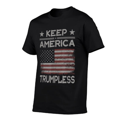 Keep America Trumpless - Anti Trump Distressed American  Stretchy T-Shirt